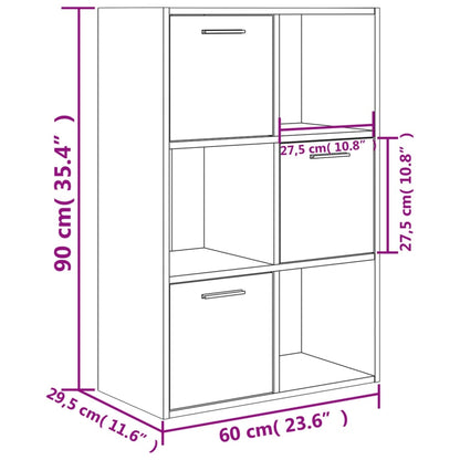 Säilytyskaappi betonin harmaa 60x29,5x90 cm