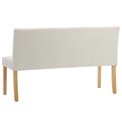 Sittbänk vit 140 cm sammet