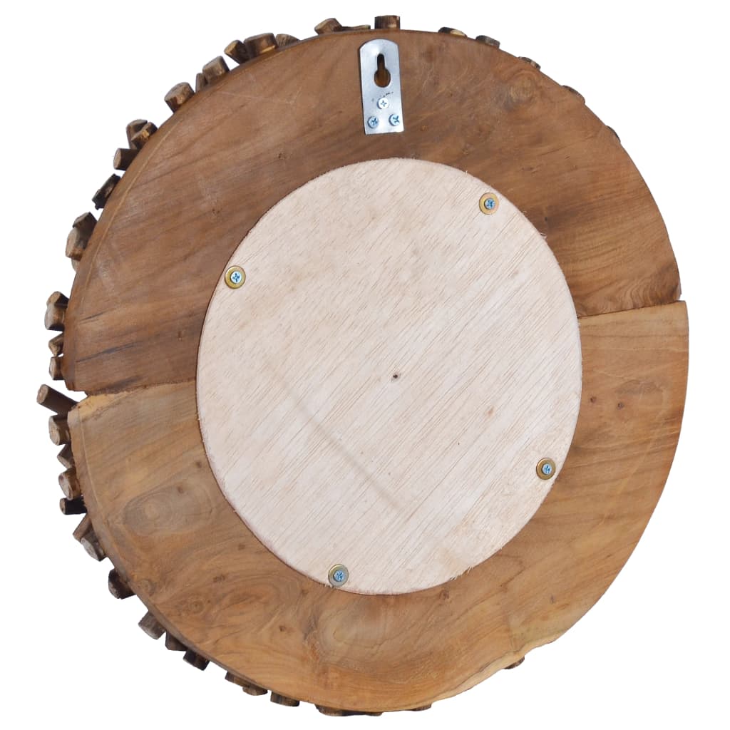 Seinäpeili pyöreä 40 cm teak