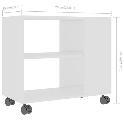 Sidobord vit 70x35x55 cm