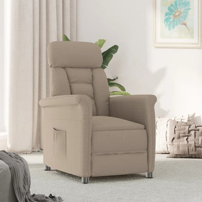 Nojatuoli Recliner taupe keinomokka