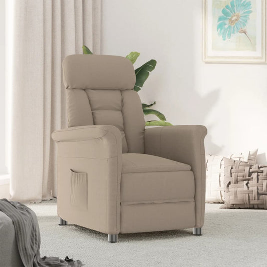 Nojatuoli Recliner taupe keinomokka