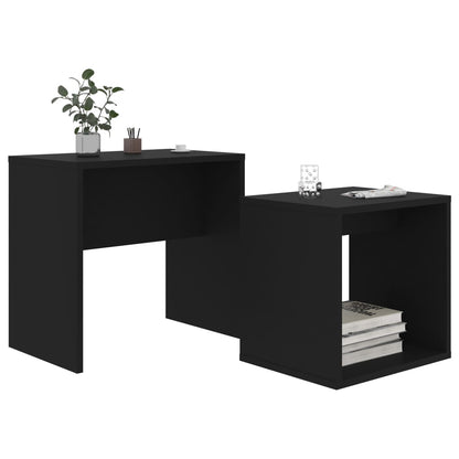 Soffbord svart set 48x30x45 cm