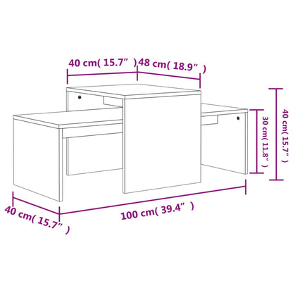 Sohvapöytä sonoma tammi 100x48x40 cm