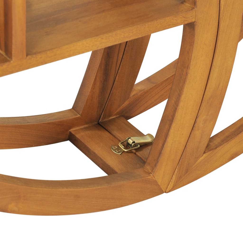 Vägghylla Trä Yin yang-vägghylla 100x20x100 cm massiv teak