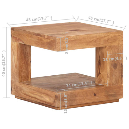 Soffbord massiv trä 45x45x40 cm