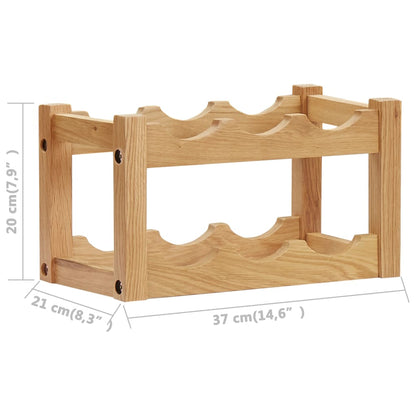 Viiniteline 6 pullolle 37x21x21 cm massiivitammea