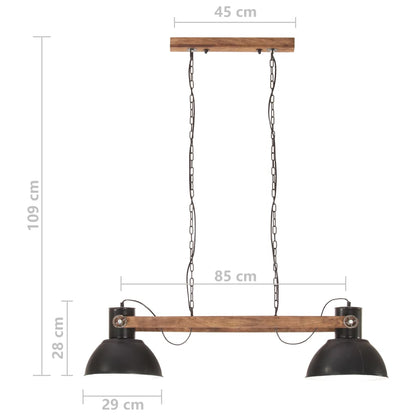 Taklampa Hänglampa industriell 25 W svart 109 cm E27