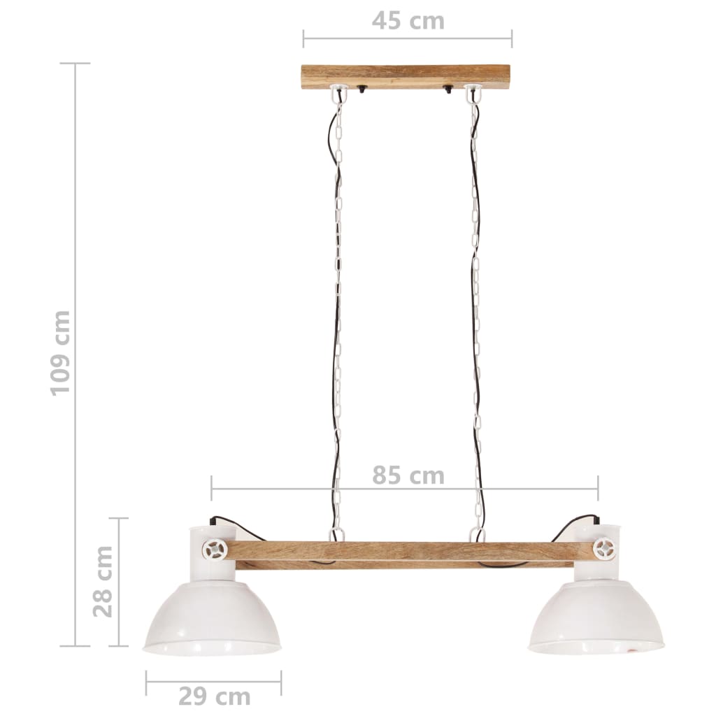 Taklampa Hänglampa industriell 25 W vit 109 cm E27