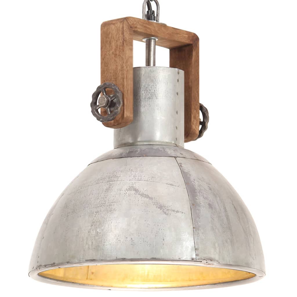 Taklampa Hänglampa industriell 25 W silver rund 30 cm E27