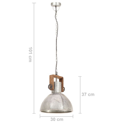 Taklampa Hänglampa industriell 25 W silver rund 30 cm E27