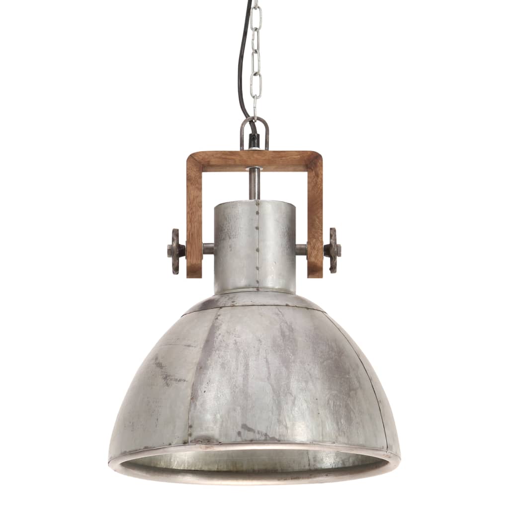 Taklampa Hänglampa industriell 25 W silver rund 30 cm E27