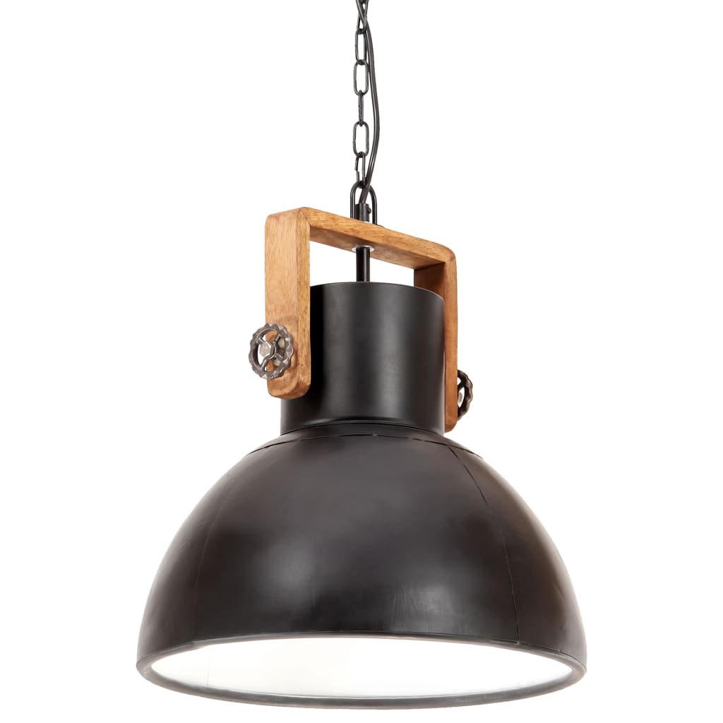 Taklampa Hänglampa industriell 25 W svart rund 40 cm E27