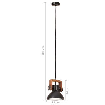 Taklampa Hänglampa industriell 25 W svart rund 19 cm E27