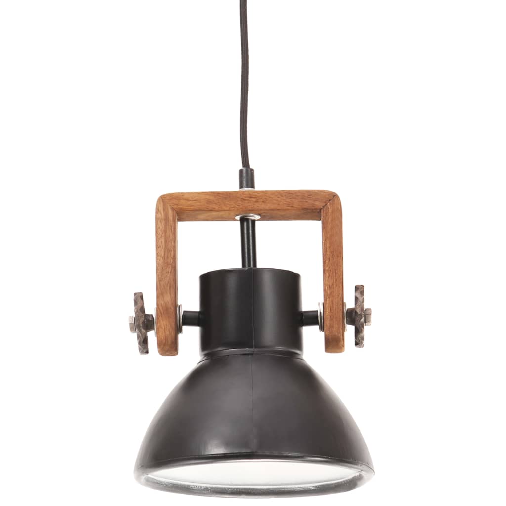 Taklampa Hänglampa industriell 25 W svart rund 19 cm E27