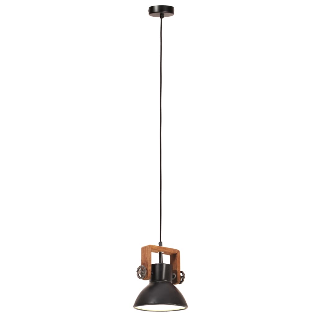 Taklampa Hänglampa industriell 25 W svart rund 19 cm E27