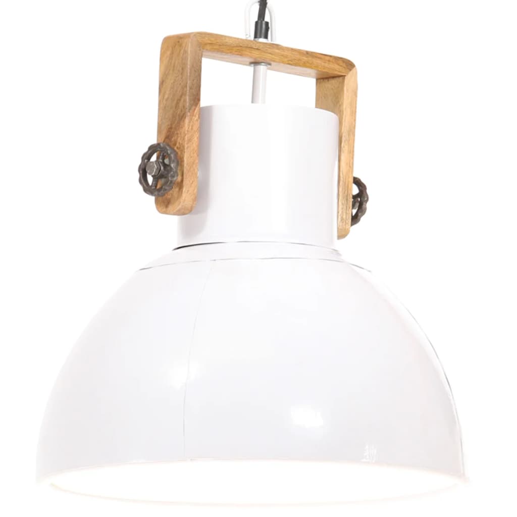 Taklampa Hänglampa industriell 25 W vit rund 40 cm E27