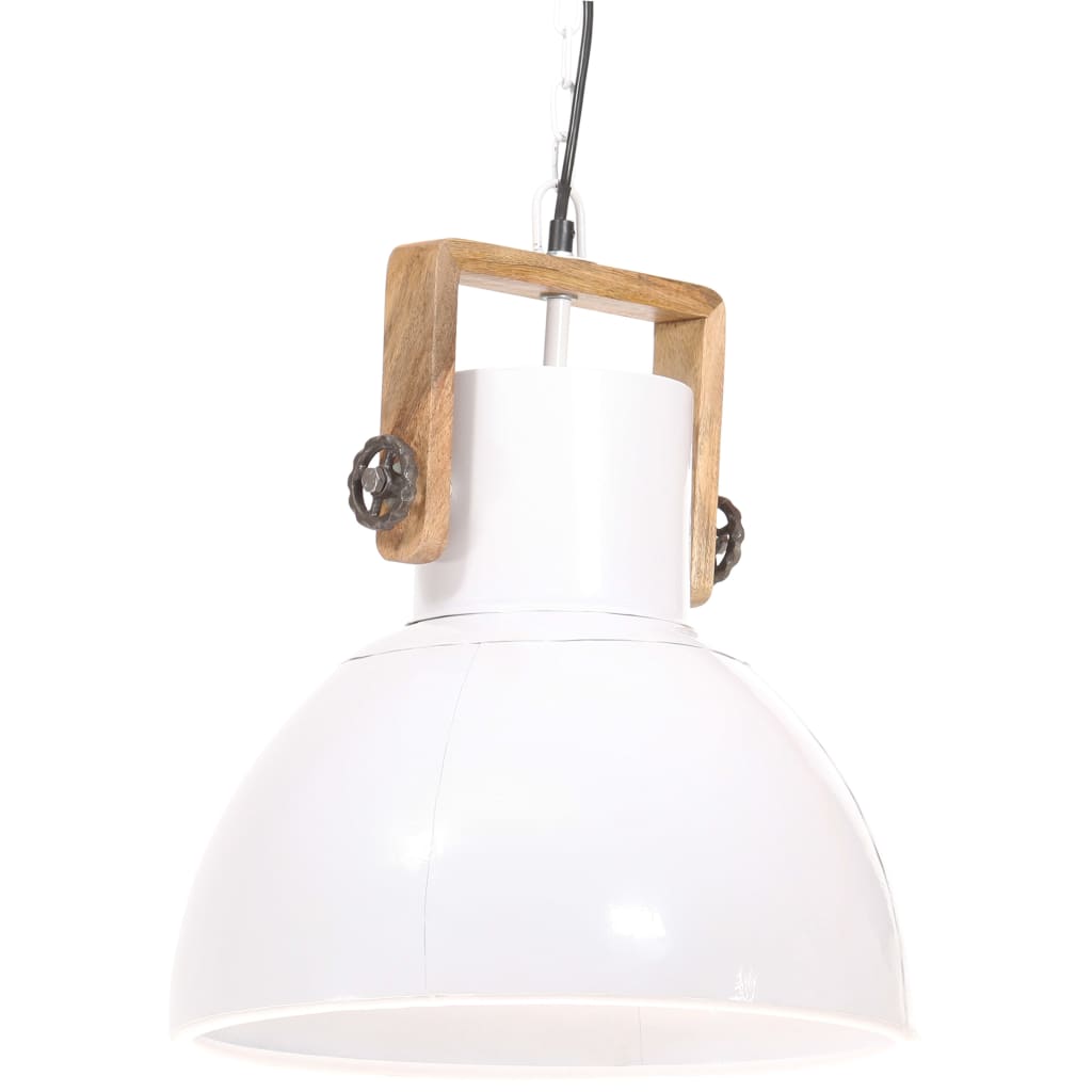 Taklampa Hänglampa industriell 25 W vit rund 40 cm E27