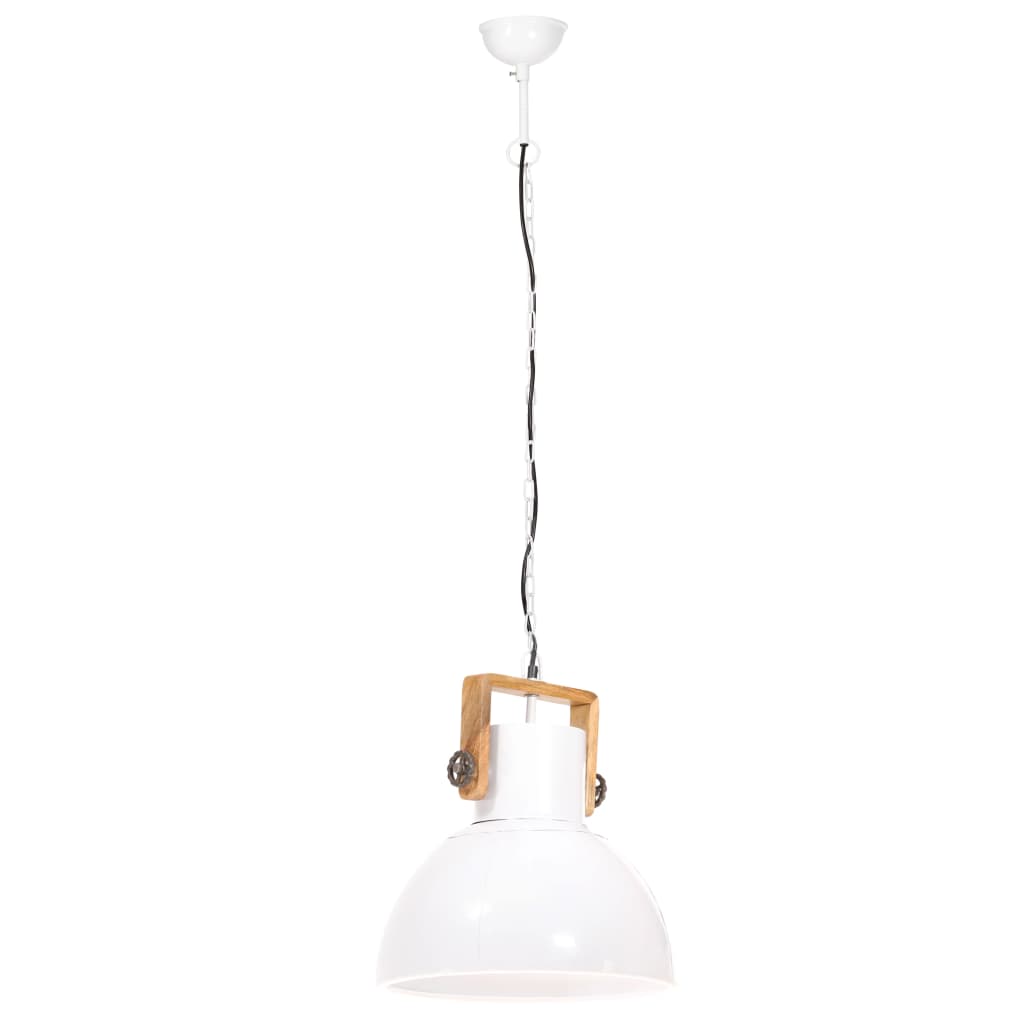 Taklampa Hänglampa industriell 25 W vit rund 40 cm E27