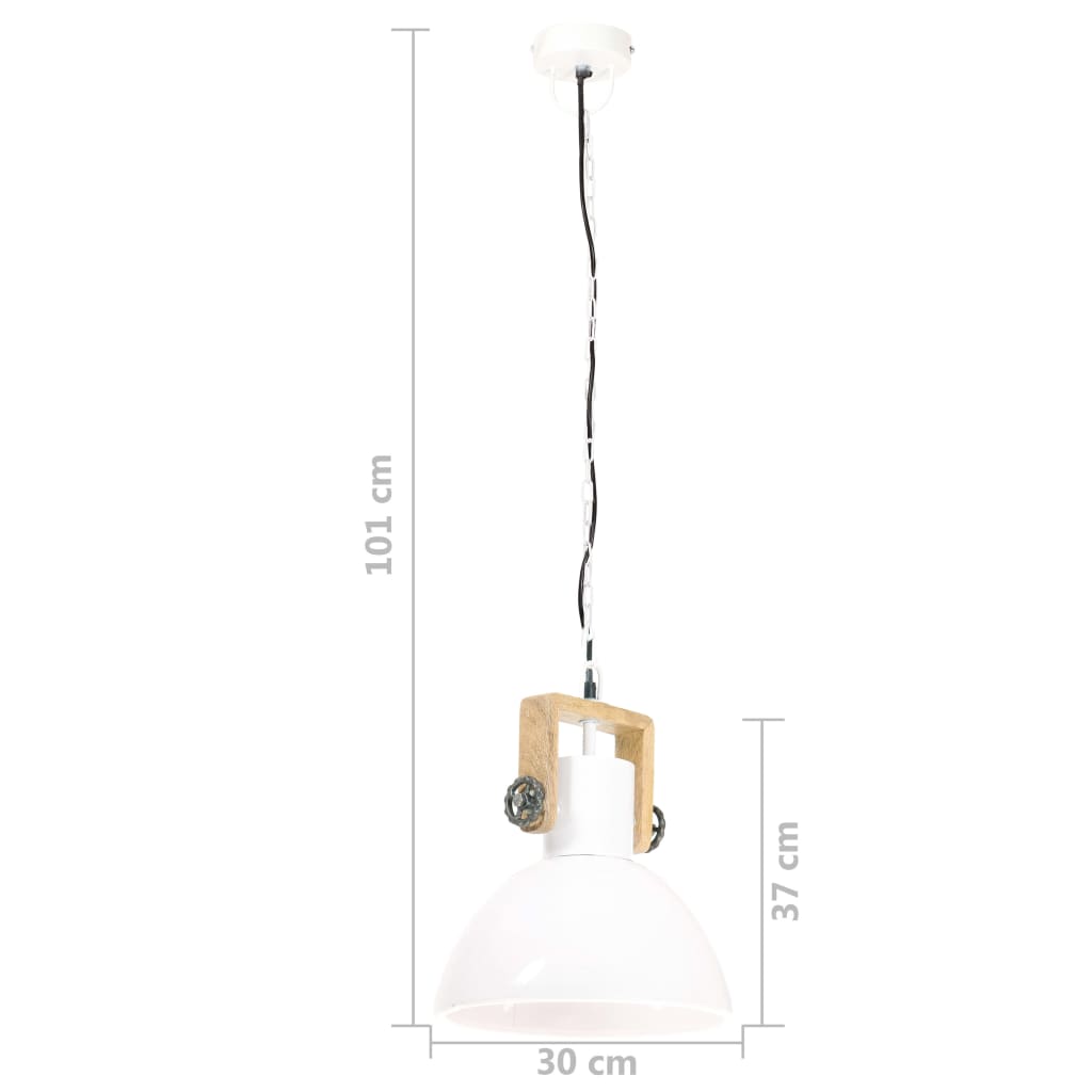 Taklampa Hänglampa industriell 25 W vit rund 30 cm E27