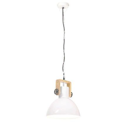 Taklampa Hänglampa industriell 25 W vit rund 30 cm E27