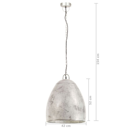 Taklampa Hänglampa industriell 25 W silver rund 42 cm E27