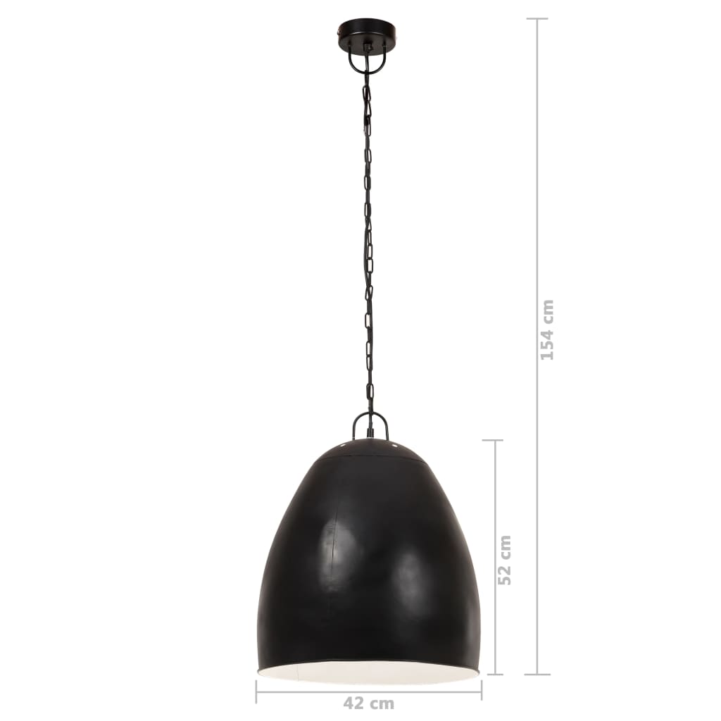 Taklampa Hänglampa industriell 25 W svart rund 42 cm E27