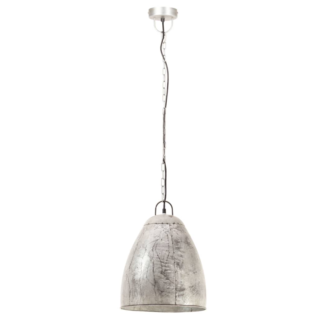 Taklampa Hänglampa industriell 25 W silver rund 32 cm E27