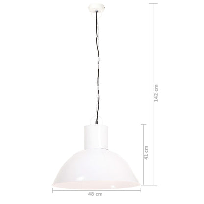 Taklampa Hänglampa 25 W vit rund 48 cm E27