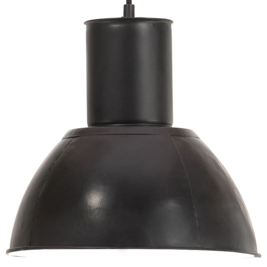 Taklampa Hänglampa industriell 25 W svart rund 28,5 cm E27