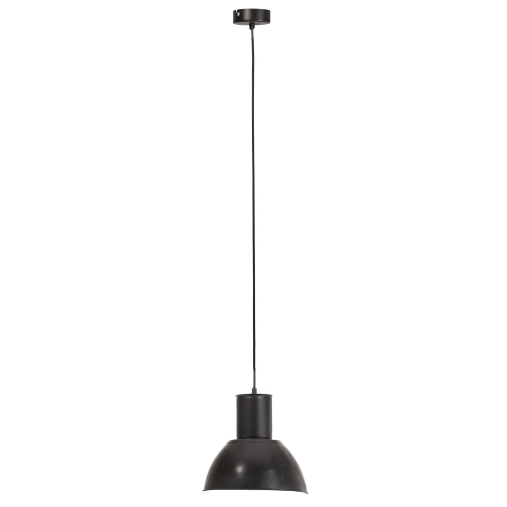 Taklampa Hänglampa industriell 25 W svart rund 28,5 cm E27