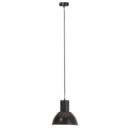 Taklampa Hänglampa industriell 25 W svart rund 28,5 cm E27