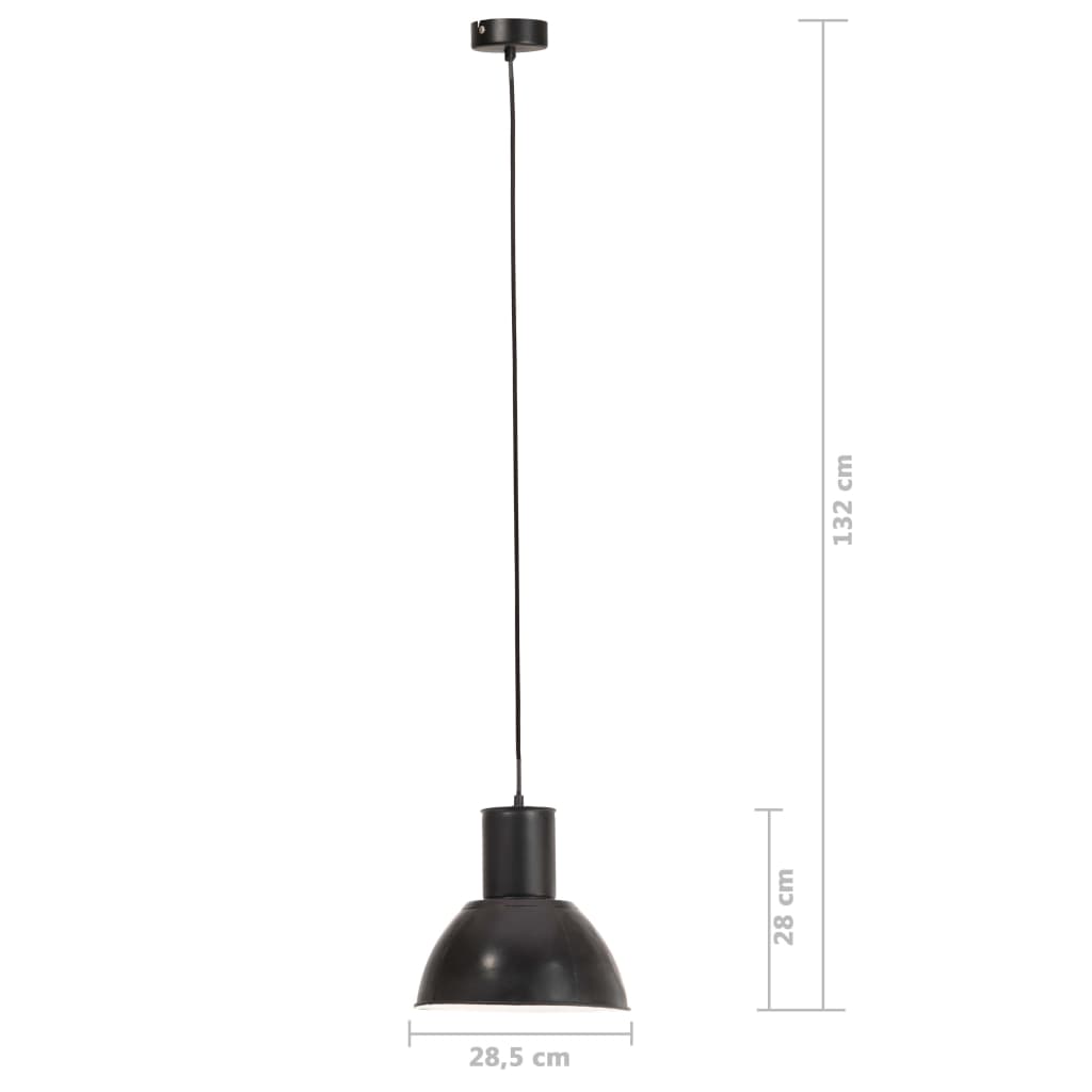 Taklampa Hänglampa industriell 25 W svart rund 28,5 cm E27