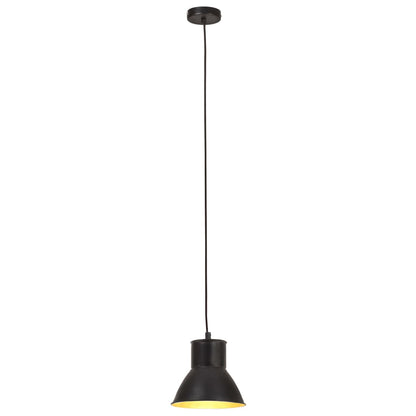 Taklampa Hänglampa industriell 25 W svart rund 17 cm E27