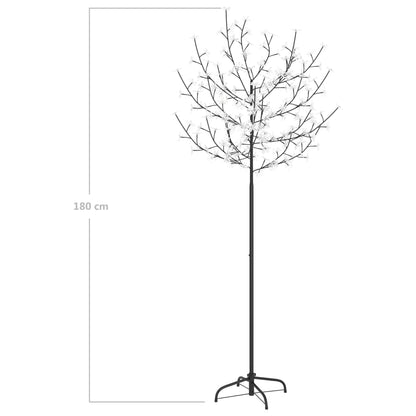 Julgran Utomhus Plastgran LED körsbärsblommor varmvitt ljus 180 cm