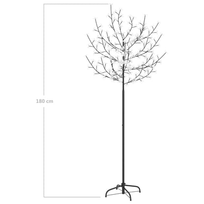 Julgran Utomhus Plastgran 200 LED körsbärsblommor kallvitt ljus 180 cm