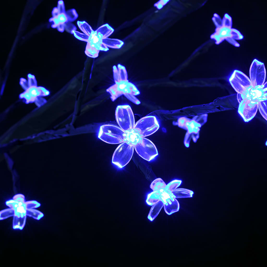 Julgran Utomhus Plastgran 200 LED körsbärsblommor blåvitt ljus 180 cm