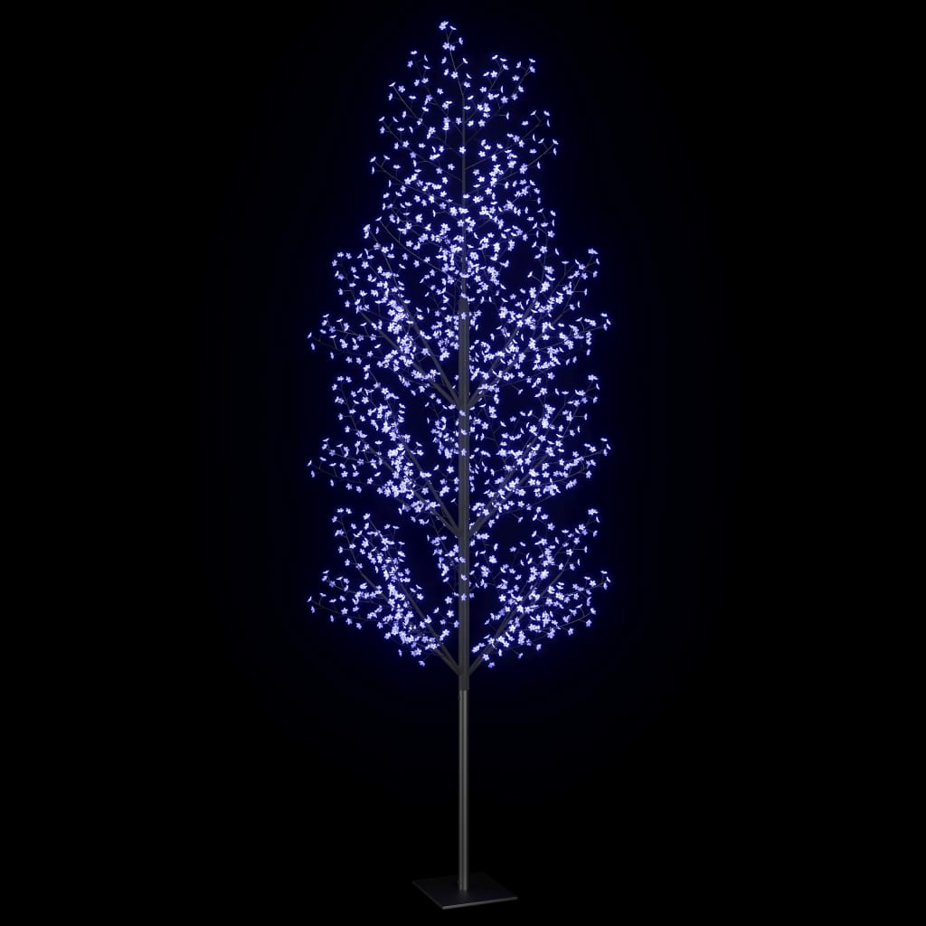 Julgran Utomhus Plastgran 1200 LED körsbärsblommor blått ljus 400 cm