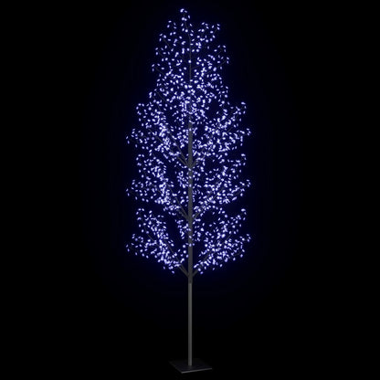 Julgran Utomhus Plastgran 1200 LED körsbärsblommor blått ljus 400 cm