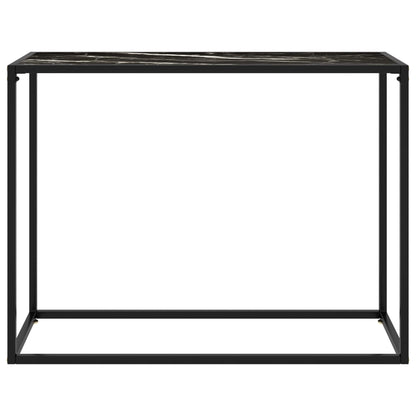 Avlastningsbord konsolbord svart 100x35x75 cm härdat glas