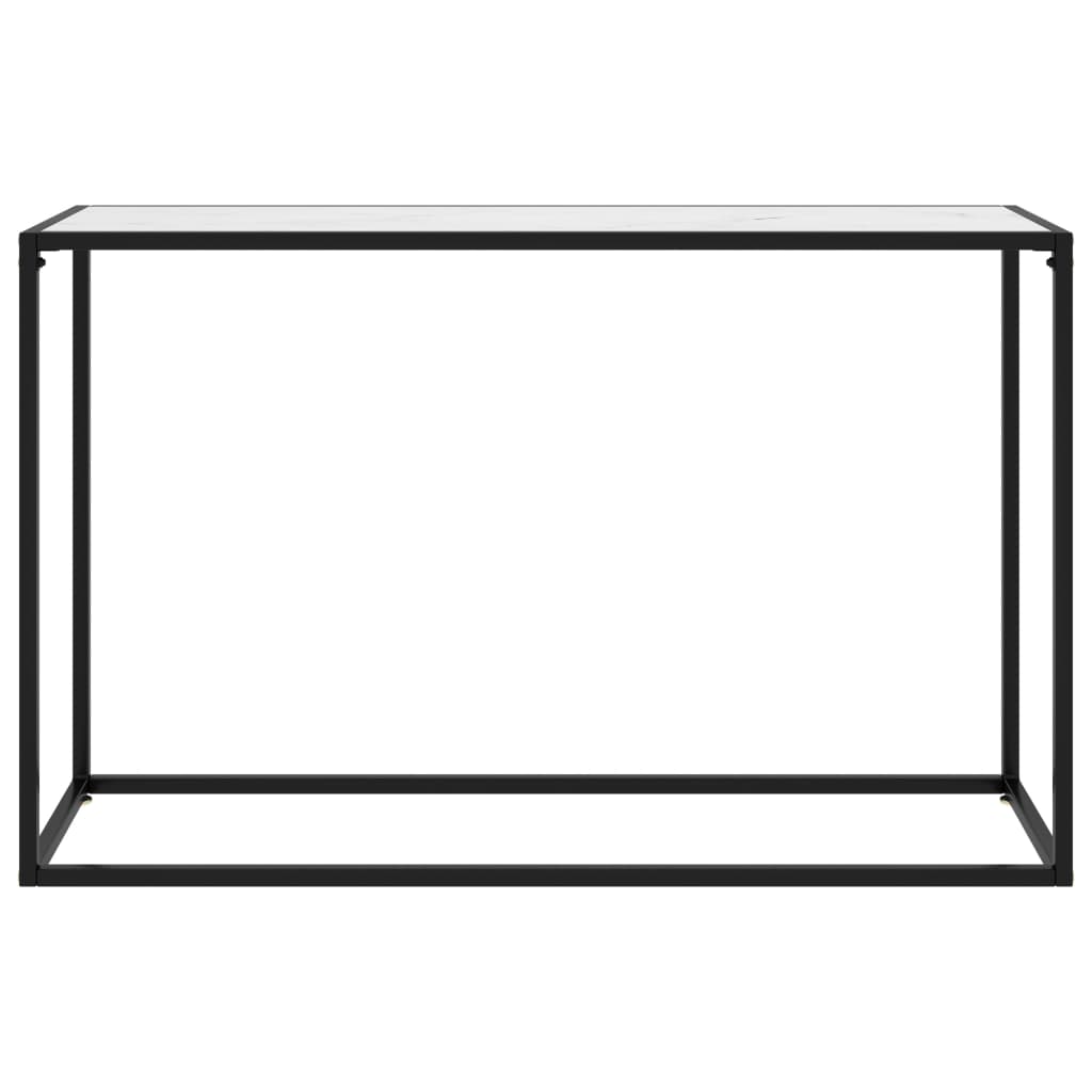 Avlastningsbord konsolbord vit 120x35x75 cm härdat glas