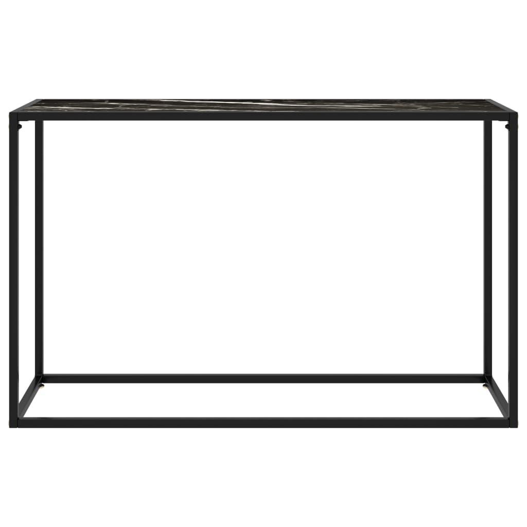 Avlastningsbord Konsollbord Svart 120x35x75 cm härdat glas