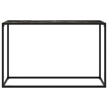 Avlastningsbord Konsollbord Svart 120x35x75 cm härdat glas