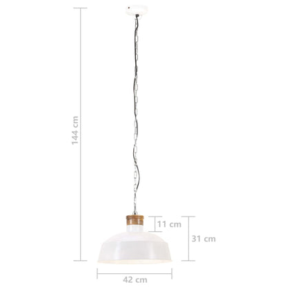 Kattovalaisin Riippuvalaisin teollinen 42 cm valkoinen E27