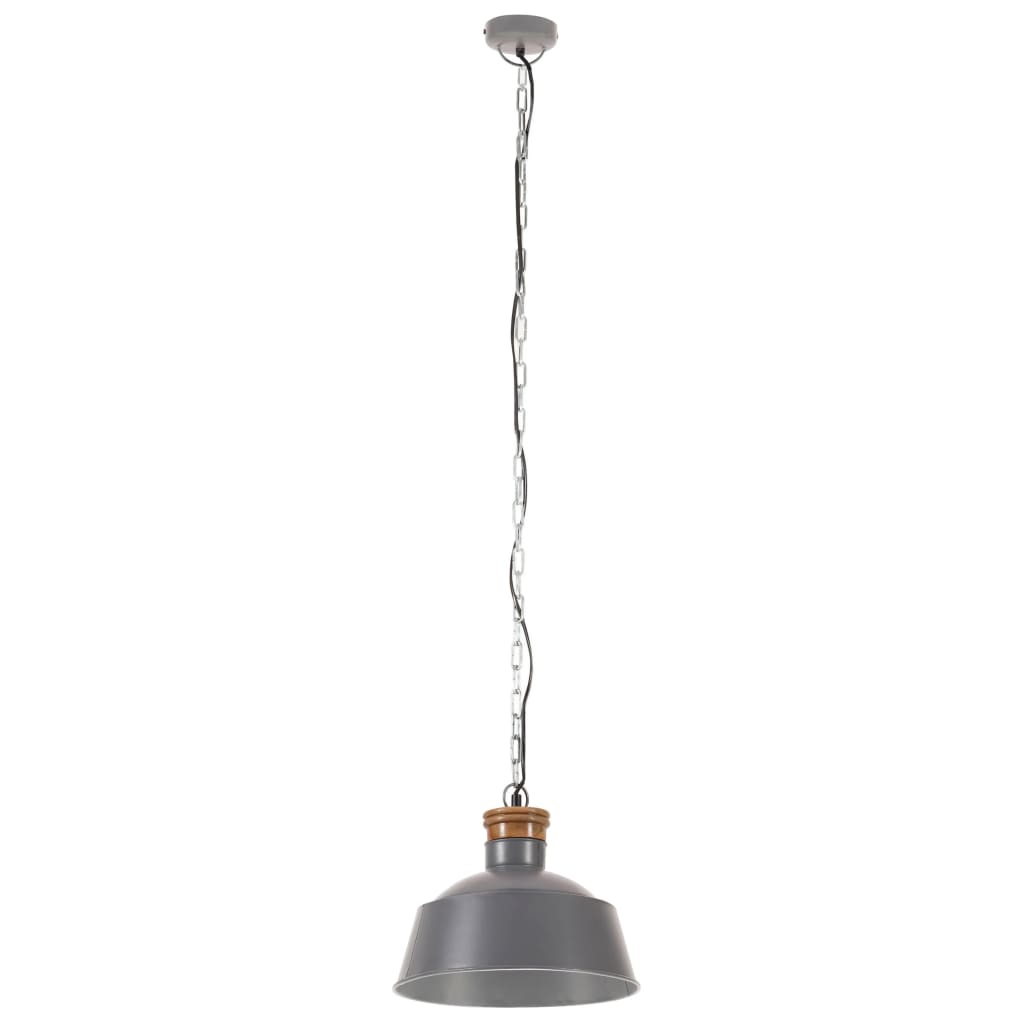 Taklampa Hänglampa industriell 32 cm grå E27