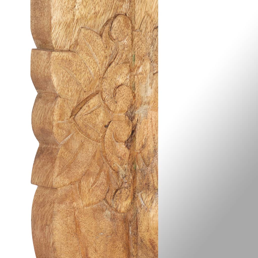 Väggspegel 80x50 cm massivt mangoträ