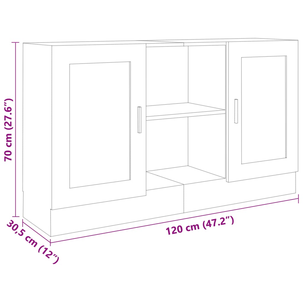 Skänk Sonoma ek 120x30,5x70 cm