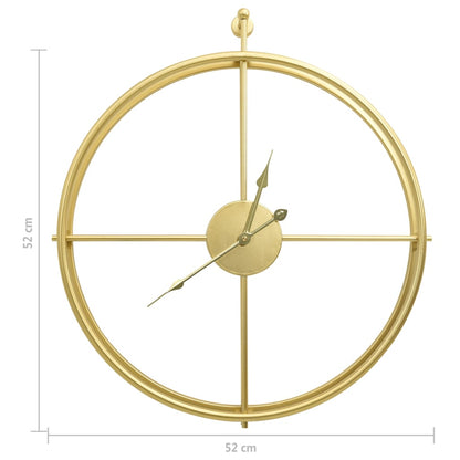 Seinäkello kultaa 52 cm rautaa