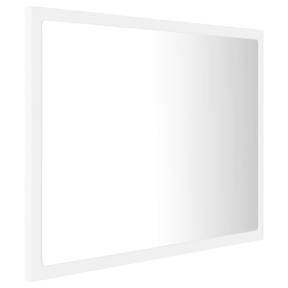 Badrumsspegel med LED vit 60x8,5x37 cm akryl