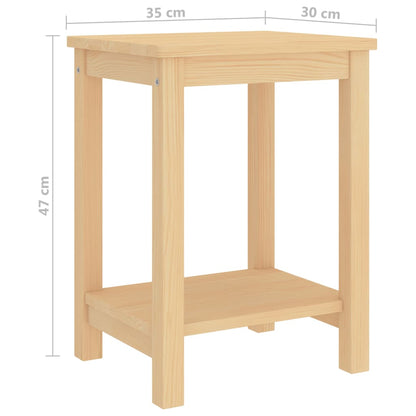 Sängbord Nattduksbord natur massiv furu 35x30x47 cm